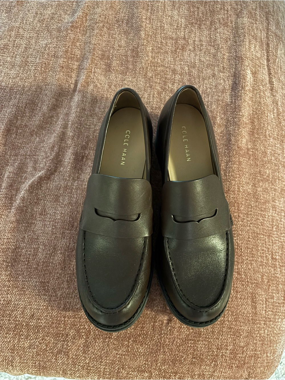 Cole Haan Womens Camea Lug-Sole Penny Loafer Flats Womens Shoes - Picture 2 of 4